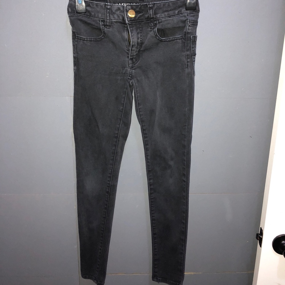 black aeo skinny jeggings